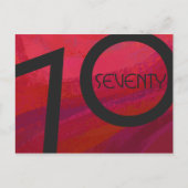 Red 70 Decade Birthday Briefkaart (Voorkant)