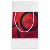 Red 70 Decade Birthday Klein Cadeauzakje (Voorkant)