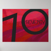 Red 70 Decade Birthday Poster (Voorkant)