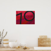 Red 70 Decade Birthday Poster (Keuken)