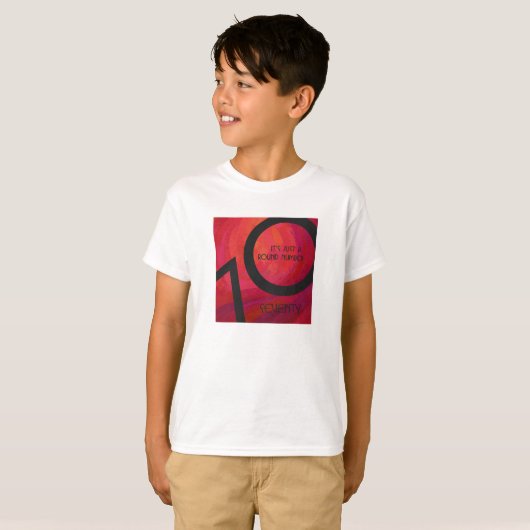 Red 70 Decade Birthday T-shirt (Voorkant volledig)
