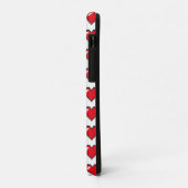 Red 8-bits Pixel Heart Pattern Case-Mate iPhone Case (Achterkant/links)