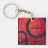 Red 90 Decade Birthday Sleutelhanger (Voorkant)