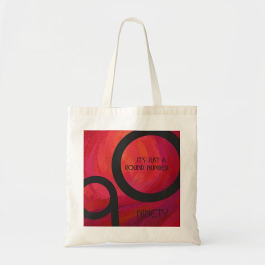 Red 90 Decade Birthday Tote Bag (Voorkant)