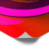 Red 9 Abstracte art Poster (Hoek)