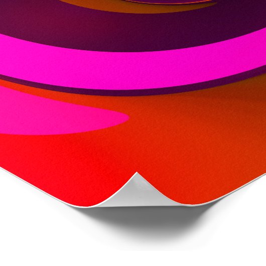 Red 9 Abstracte art Poster (Hoek)