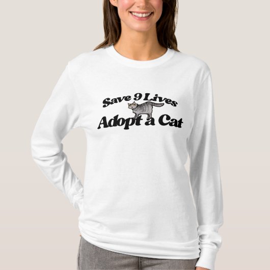Red 9 levens Adopteer een kat T-shirt (Voorkant)