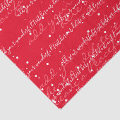 Red | Aangepaste scripttekst Elegante kerst Tissuepapier (Detail)