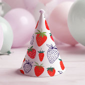 Red aardbery Berry Birthday Feesthoedjes