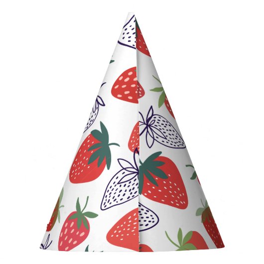 Red aardbery Berry Birthday Feesthoedjes (Achterkant)