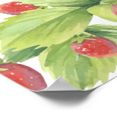 Red aardbery Berry Sweet Welcome Sign Poster (Hoek)
