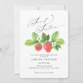 Red aardbery Sweet Sixteen Birthday Uitnodiging (Voorkant)