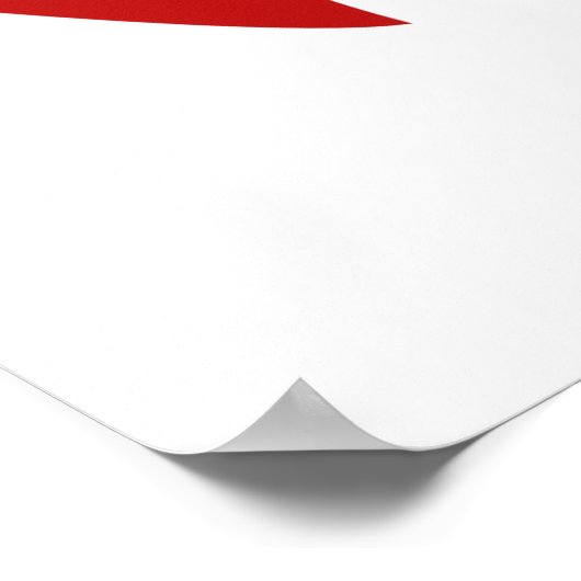 Red Abraham Lincoln Silhouette Poster (Hoek)