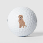 Red Abriot Golden Doodle Golfballen (Voorkant)