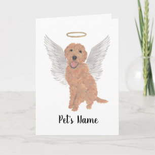 Red Abriot Golden Doodle Sympathie Memorial Kaart