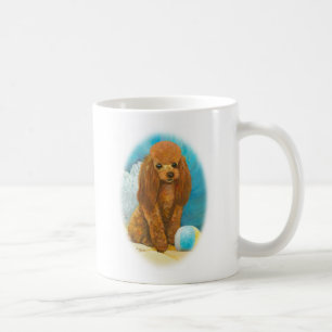 Red Abriot Poodle met Ball Koffiemok