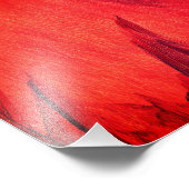 Red Absract Art Canvas afdrukken Foto Afdruk (Hoek)