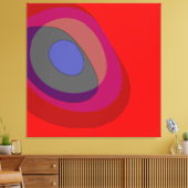 Red Abstract 714 - retro vibes uit 1970 Canvas Afdruk (Insitu (Woonkamer))