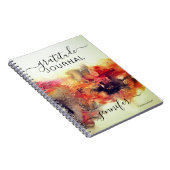 Red Abstract Art Gratitude Journal Monogram Notitieboek (Rechterzijde)