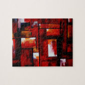 Red Abstract Art Origineel Creatief Modern Legpuzzel (Horizontaal)