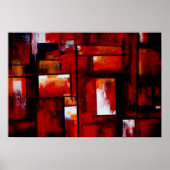 Red Abstract Art Origineel Creatief Modern Poster (Voorkant)