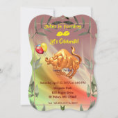 Red Abstract Birthday Taurus (20 april - 20 mei) Kaart (Voorkant)