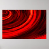 Red Abstract Circles Digital Art Poster Afdrukken (Voorkant)