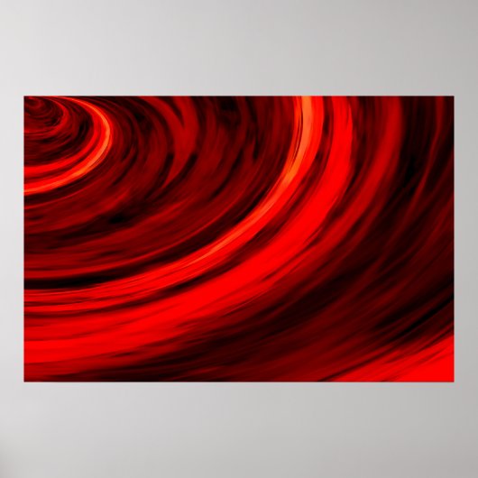Red Abstract Circles Digital Art Poster Afdrukken (Voorkant)