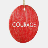 Red Abstract COURAGE Ornament (Rechts)
