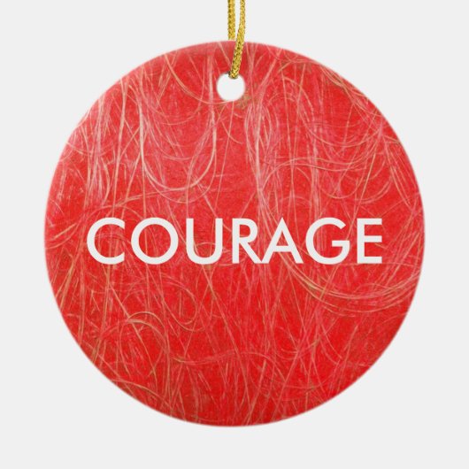Red Abstract COURAGE Ornament (Voorkant)