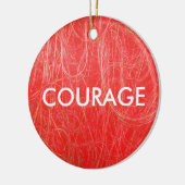 Red Abstract COURAGE Ornament (Links)
