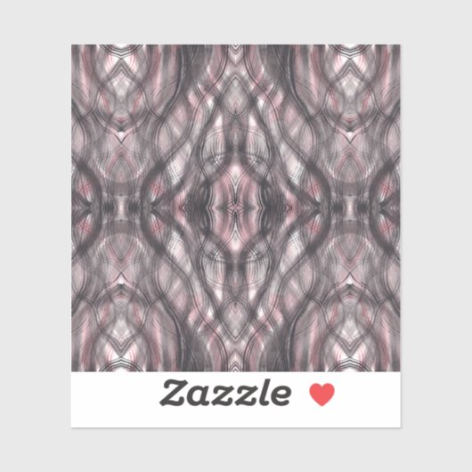 Red Abstract Dark Crimson Black Watercolor Art Sticker (Vel)