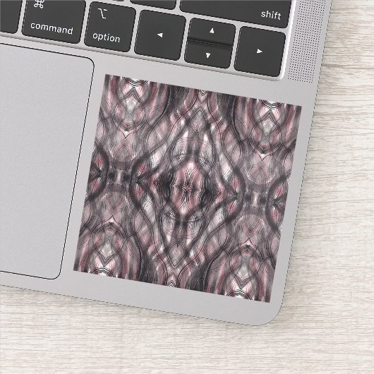 Red Abstract Dark Crimson Watercolor Art Sticker (Detail)