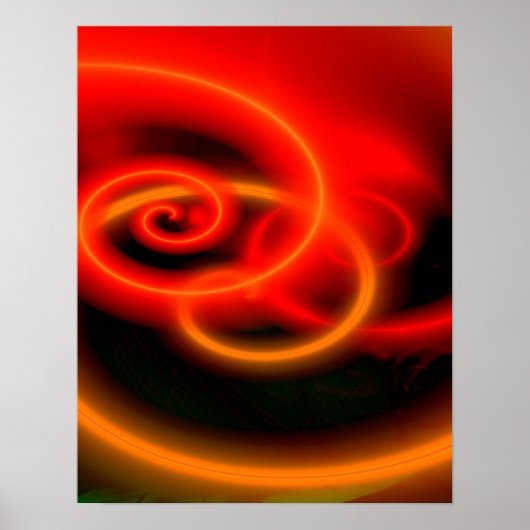 Red Abstract Digital Art Print - Art Posters (Voorkant)