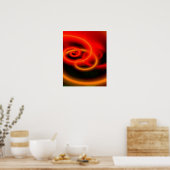 Red Abstract Digital Art Print - Art Posters (Keuken)