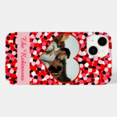Red Abstract Dot Heart Lijst Foto Case-Mate iPhone Case (Achterkant (horizontaal))