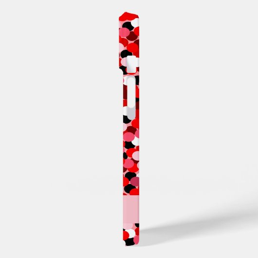 Red Abstract Dot Heart Lijst Foto Case-Mate iPhone Case (Achterkant / Links)