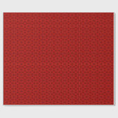 Red Abstract Floral Pattern Cadeaupapier (Vlak)