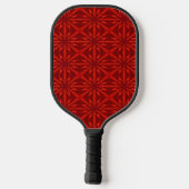 Red Abstract Floral Pattern Pickleball Paddle (Achterkant)