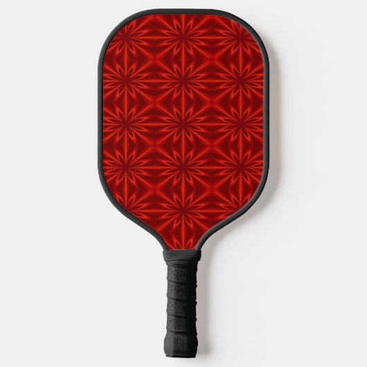 Red Abstract Floral Pattern Pickleball Paddle (Achterkant)