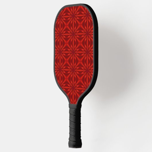 Red Abstract Floral Pattern Pickleball Paddle (Links)
