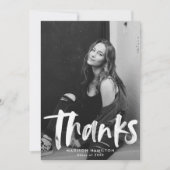 Red | Abstract Foto Afstuderen Hartelijk dank Bedankkaart (Voorkant)