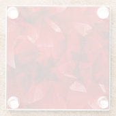 Red Abstract Geometric Design-51083 Glazen Onderzetter (Achterkant)