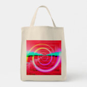 Red Abstract Grote Canvas tas (Achterkant)