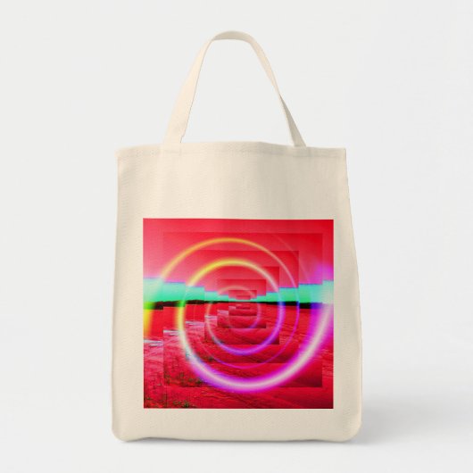 Red Abstract Grote Canvas tas (Voorkant)