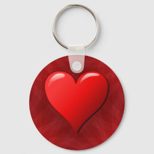 Red Abstract Heart Sleutelhanger
