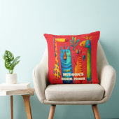 Red Abstract Safari Pals Kids Throw Pillow Kussen (Stoel)