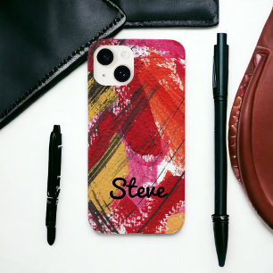 Red Abstract Vet Grafisch Gepersonaliseerd Hoesje- Case-Mate iPhone Case
