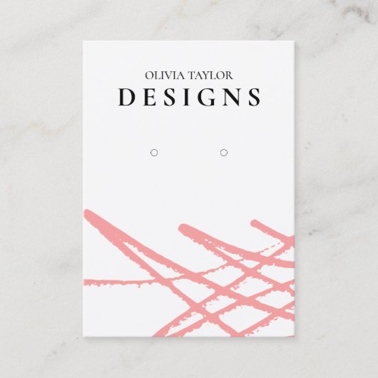 Red Abstract Waterverf Verouderde Kaart Visitekaartje (Voorkant)