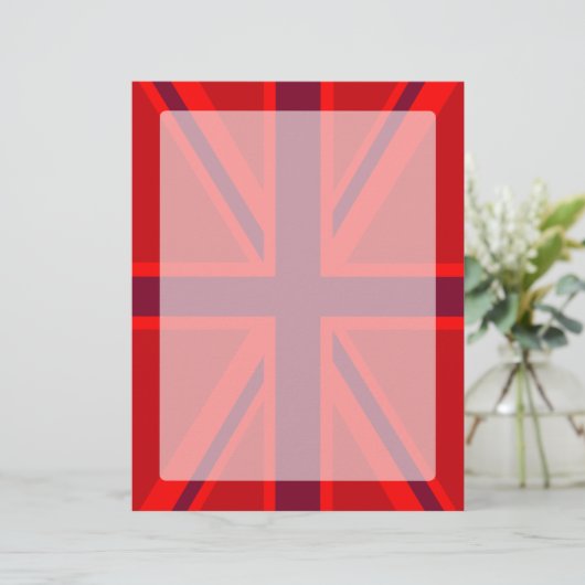 Red Accent Union Jack Design (Staand voorkant)